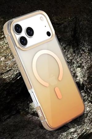 Fuchsia iPhone 17 Pro Max ile Uyumlu HBC-395 Altai Kablosuz Şarj Özellikli Kapak - Titan Gri