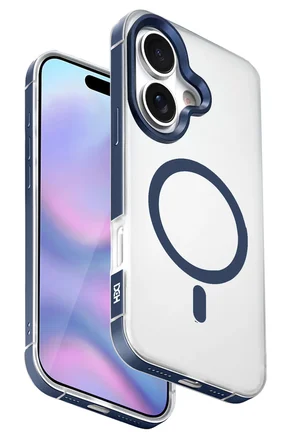 Fuchsia iPhone 17 ile Uyumlu HBC-394 Himalayas Kablosuz Şarj Özellikli Kapak - Mavi