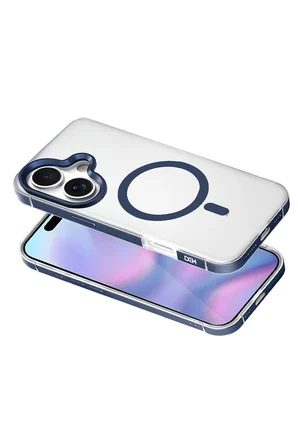 Fuchsia iPhone 17 ile Uyumlu HBC-394 Himalayas Kablosuz Şarj Özellikli Kapak - Mavi