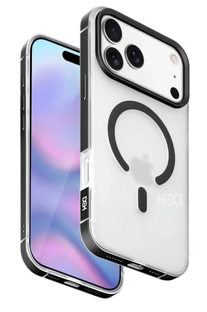 Fuchsia iPhone 17 Pro ile Uyumlu HBC-394 Himalayas Kablosuz Şarj Özellikli Kapak - Siyah