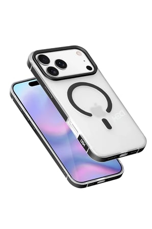 Fuchsia iPhone 17 Pro ile Uyumlu HBC-394 Himalayas Kablosuz Şarj Özellikli Kapak - Siyah