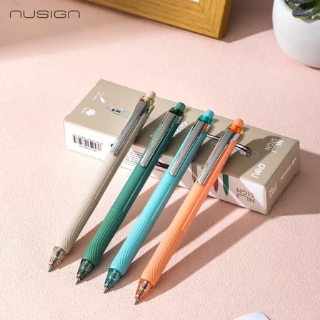 NUSIGN  0.7 mm Jel Kalem Mavi Mürekkep Ergonomik Yazım Kalemi