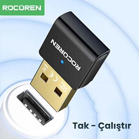 Rocoren Bluetooth 5.3 Mini Dongle Nano USB Adaptör