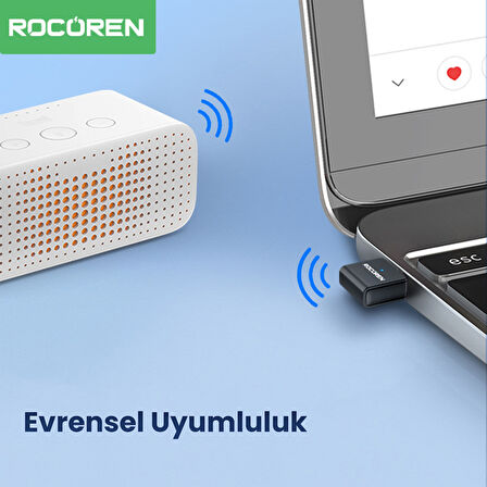 Rocoren Bluetooth 5.3 Mini Dongle Nano USB Adaptör