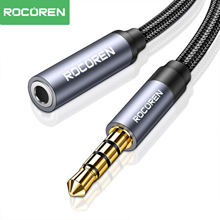 Rocoren 3.5mm Hi-Fi TRRS Jack Aux Ses Uzatma Kablosu 3 Metre