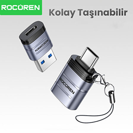 Rocoren Type-C to USB 3.2 5Gbps OTG Çevirici Dönüştürücü Adaptör