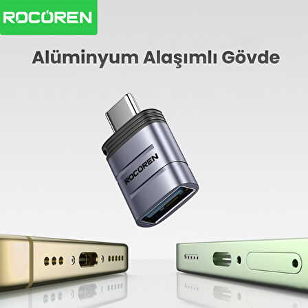 Rocoren Type-C to USB 3.2 5Gbps OTG Çevirici Dönüştürücü Adaptör