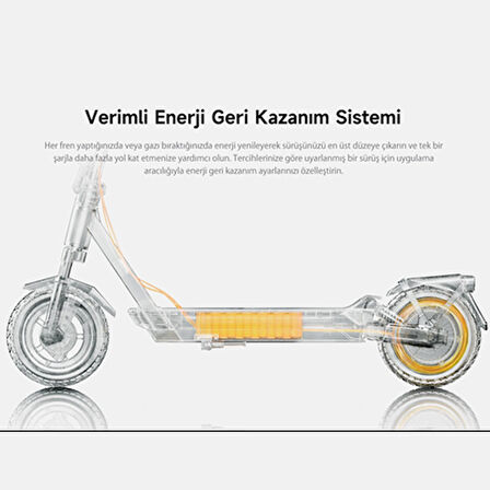 Gt3 Elektrikli Scooter - 700w Güç - 50 Km Menzil - %18 Eğim Perf. - 25 Km Hız-tcs - Çift Süspansiyon