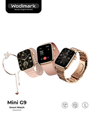 Kadın Akıllı Saat G9 Mini Flamingo Kolye Hediyeli Ios ve Android Uyumlu 41MM
