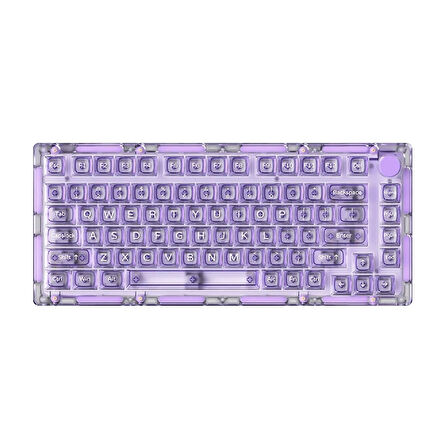 AKKO MONSGEEK ICE75 Clear Purple RGB Kablosuz Hotswap Mekanik Gaming Klavye