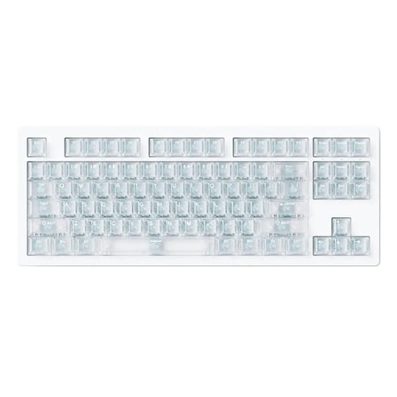 AKKO MONSGEEK M3 V5 HE White Transparent AstroAim Manyetik Switch 8K Hz Hall Effect Hotswap RGB Kablosuz İngilizce Gaming Klavye