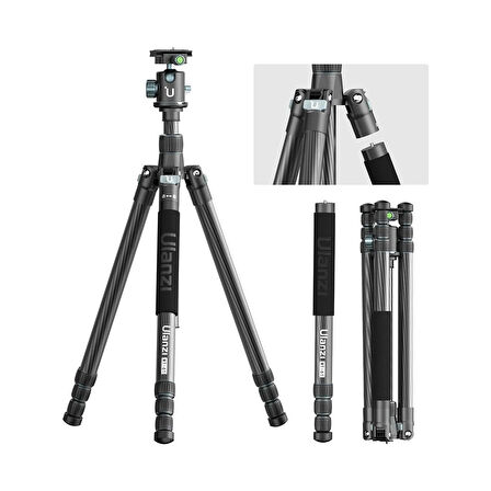 Mt-61 Carbon Fiber Hafif Taşınabilir Travel Tripod Monopod