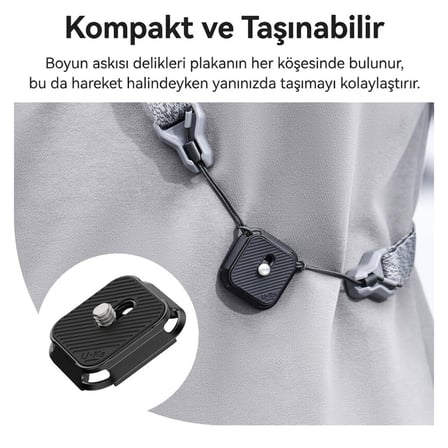 Ulanzi UKA02 Quick Release Plate 1/4" Vidalı Kamera Montaj Plakası Uka Arca Uyumlu - C017