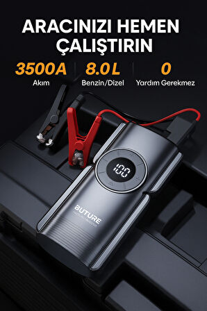 Buture Beta01 3500A 4 ın 1 20000mAh Taşınabilir Akü Takviye Kiti
