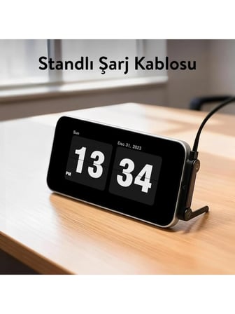 Dossimo 240W Ultra Hızlı Type-C Şarj Data Kablosu Katlanabilir Standlı 1.5m Örgülü 2 In 1 Stand+Şarj Kablosu DSTN-41