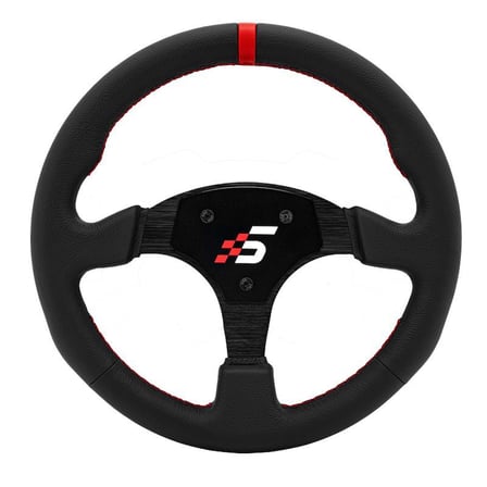 Simagic P-330R 33cm Deri Yuvarlak Yarış Direksiyonu Simiti (Boş Hub yok)