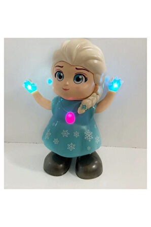 Oyuncak Elsa Dans Eden Prenses Pilli Işıklı Sesli Hareketli Oyuncak Dans Eden Prenses