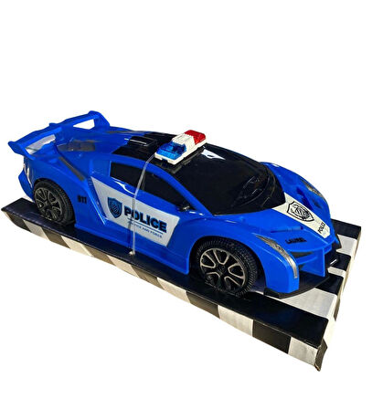 3D Işıklı Sesli Polis Arabası Oyuncak - Spor Araba