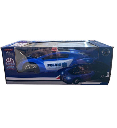 3D Işıklı Sesli Polis Arabası Oyuncak - Spor Araba