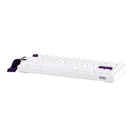 EPOMAKER HE68 White Purple Hall Effect Magnetic Pink Manyetik Switch RGB Hotswap Mekanik Gaming Klavye