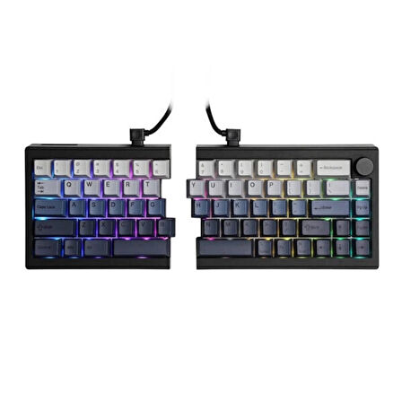 EPOMAKER Split 65 Siyah Flamingo Switch RGB Kablosuz Hotswap Mekanik Gaming Klavye
