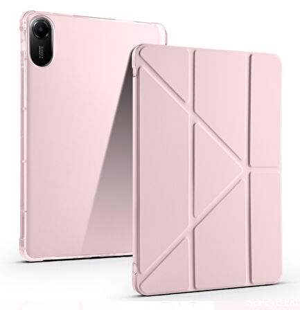 iPad A16 11. Nesil A16 2025 Uyumlu Tri Folding Tablet Kılıfı + Avuç İçi Algılamayan Tablet Kalemi