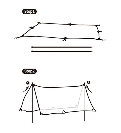 Naturehike Square Glamping 3x5 mt Tarp [Güneş ve Rüzgar Koruma Tentesi] Quicksand Gold/Light Coated Silver