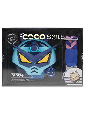 Vagonlife Cocosmile Robot Tema Kılıflı Tritan Çocuk Matarası 630 ml Mavi