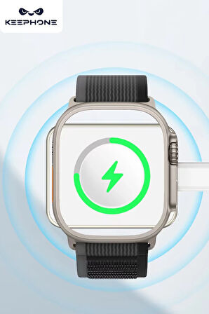 Keephone IC-017 Type-C Çıkışlı Kablosuz Watch Şarj Aleti - Gümüş