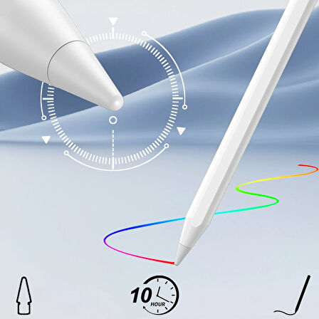Keephone IPEN-03 iPad Uyumlu MagSafe Şarj Destekli Dokunmatik Stylus Kalem - Beyaz