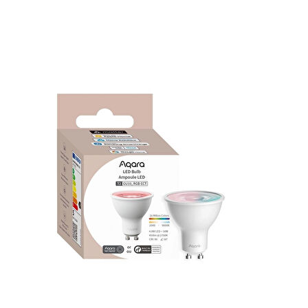 Aqara Akıllı Led Spot Ampül (Rgb Cct, Gu10, 30W, 450lm) T2 LB-L03D (Apple Home Destekli)