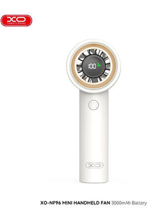Şarjlı Mini El Fanı – 3000mAh, 7.5 Saat Kullanım, 5 Kademeli Hız, Masaüstü & El Tipi, MF96