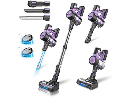 INSE S10P Cordless Vacuum Cleaner Şarjlı Dikey Süpürge Mor