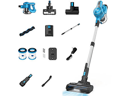 INSE S62 Cordless Vacuum Cleaner Şarjlı Dikey Süpürge Mavi