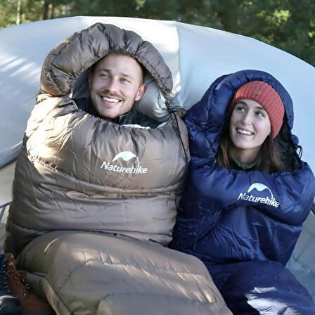 Naturehike MJ600 Mumya Tipi Pamuklu Uyku Tulumu Dark Brown