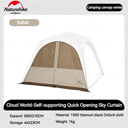 Naturehike Cloud Boundar Quick Opening Kanopi Kapı Perdesi