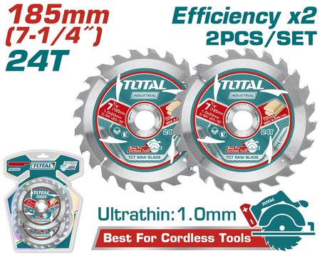 TOTAL DAİRE TESTERE YEDEK BIÇAK 185 MM 2 Lİ TAC2331853