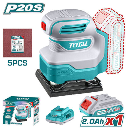 TOTAL LI-ION AKÜLÜ TİTREŞİMLİ ZIMPARA TSHSLI20141