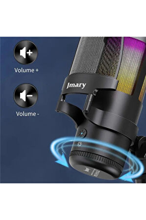 MC-PW13 RGB Led Condenser USB ASMR Stüdyo Mikrofonu