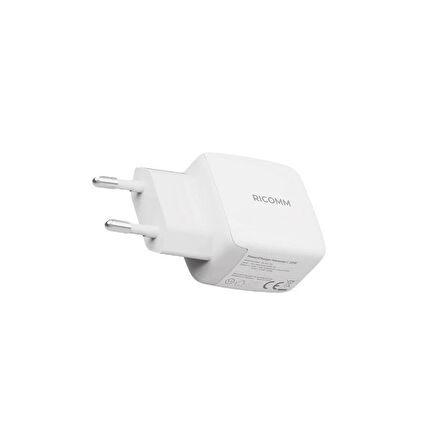 Ricomm 20W GaN USB-C Şarj Aleti iPhone & iPad & Samsung & Xiaomi Uyumlu QC4.0 PD Hızlı Şarj Cihazı + 2 Metre Type-C 60W Şarj Kablosu