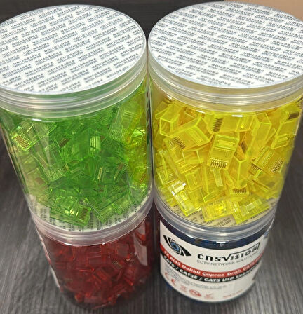 cnsvision CNS- RJ45 DELİKLİ ÇAPRAZ SIRALI CAT6 BAĞLANTI SOKETİ (100'LÜ KUTU)