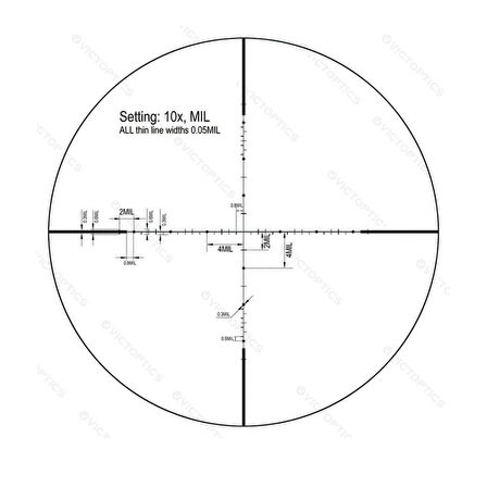 Victoptics Paralaks Teker S4 6-24x50 SFP Tüfek Dürbünü