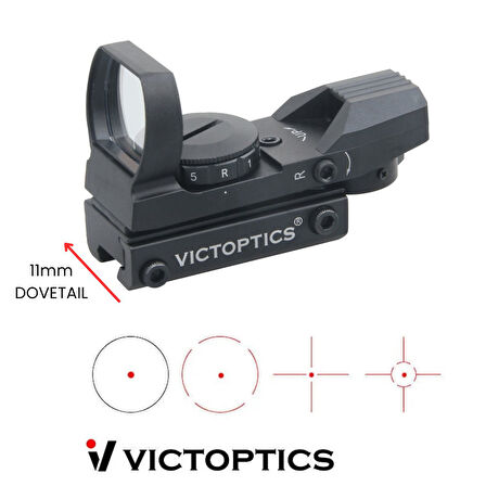 Victoptics Z1 1X23X34 Dovetail 11mm Red Dot Nişangah