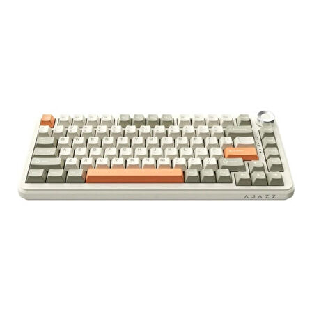 AJAZZ AK820 Max Grey Beige Orange Flying Fish Switch RGB Kablosuz Hotswap Mekanik Gaming Klavye