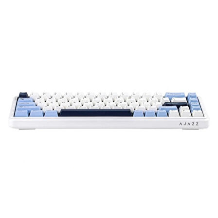 AJAZZ AK680 Max Blue White Front Printed Magnetic Rice Manyetik Switch RGB Hotswap Mekanik Gaming Klavye