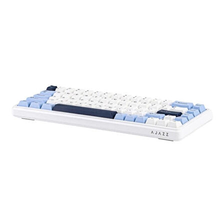 AJAZZ AK680 Max Blue White Front Printed Magnetic Rice Manyetik Switch RGB Hotswap Mekanik Gaming Klavye