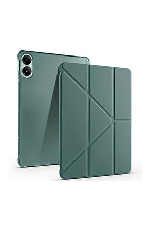 Redmi Pad Pro 12.1 Xiaomi Uyumlu Tablet Kılıf Kalem Bölmeli Uyku Modlu Standlı Trifolding Kılıf