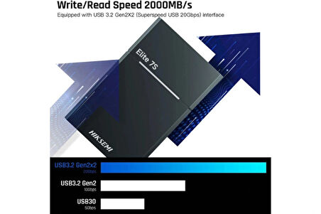 Hiksemi Elite 7S 1TB 2000MB/s Taşınabilir SSD HS-ESSD-Elite7S 1T