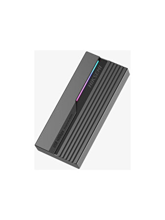 Hiksemi Mds4 Grey USB 4.0 Type-C  Rgb Lighting Support M.2 Nvme Protocol Up To 40GBPS Taşınabilir HDD Kutusu