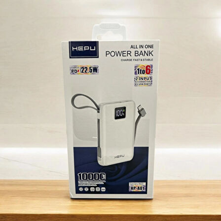 HEPU 22.5w Powerbank Usb-c Taşınabilir Hızlı Şarj Cihazı 10000 Mah Type-c Den Şarj Edilebilir